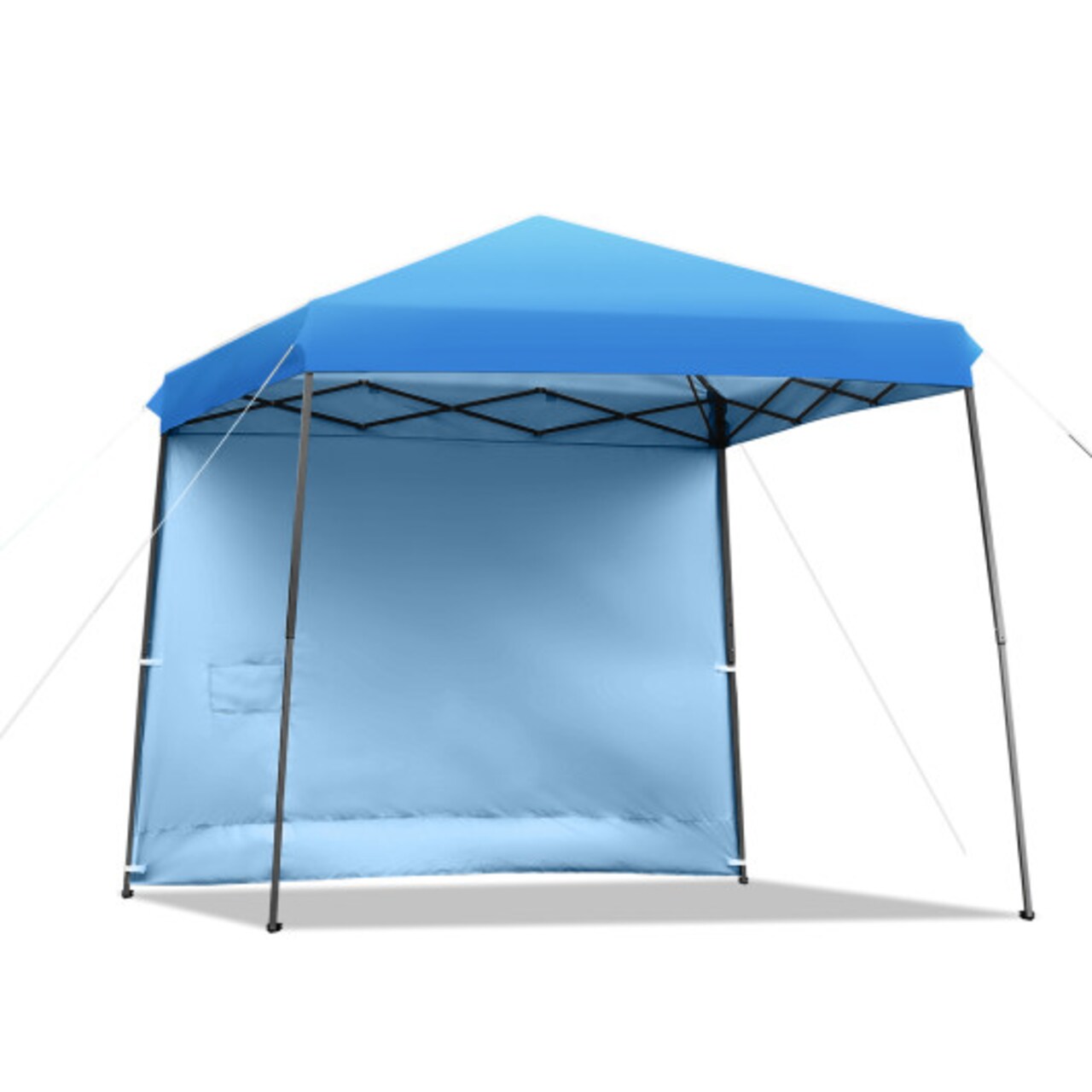 10 x 10 Feet Pop Up Tent Slant Leg Canopy with Roll-up Side Wall